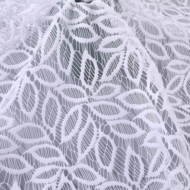 Lace Fabric Leaf Cutwork Polyester for Bridal Wholesale Supplier 4